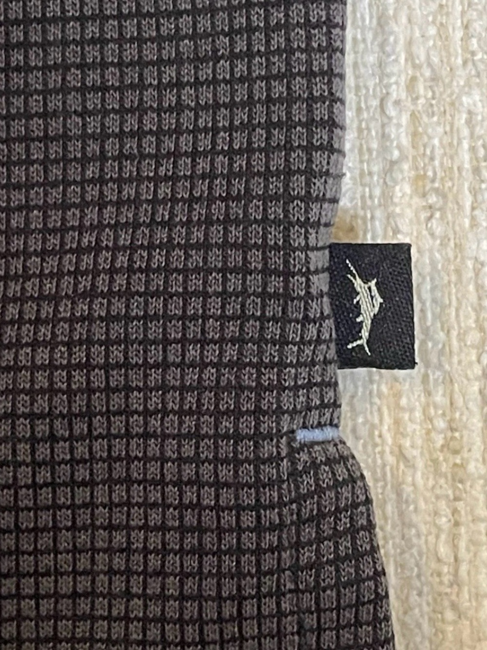 Tommy Bahama Short Sleeve Shirt-Men's Large-Dark Gray-Textured Modal Blend Polo - Picture 15 of 16